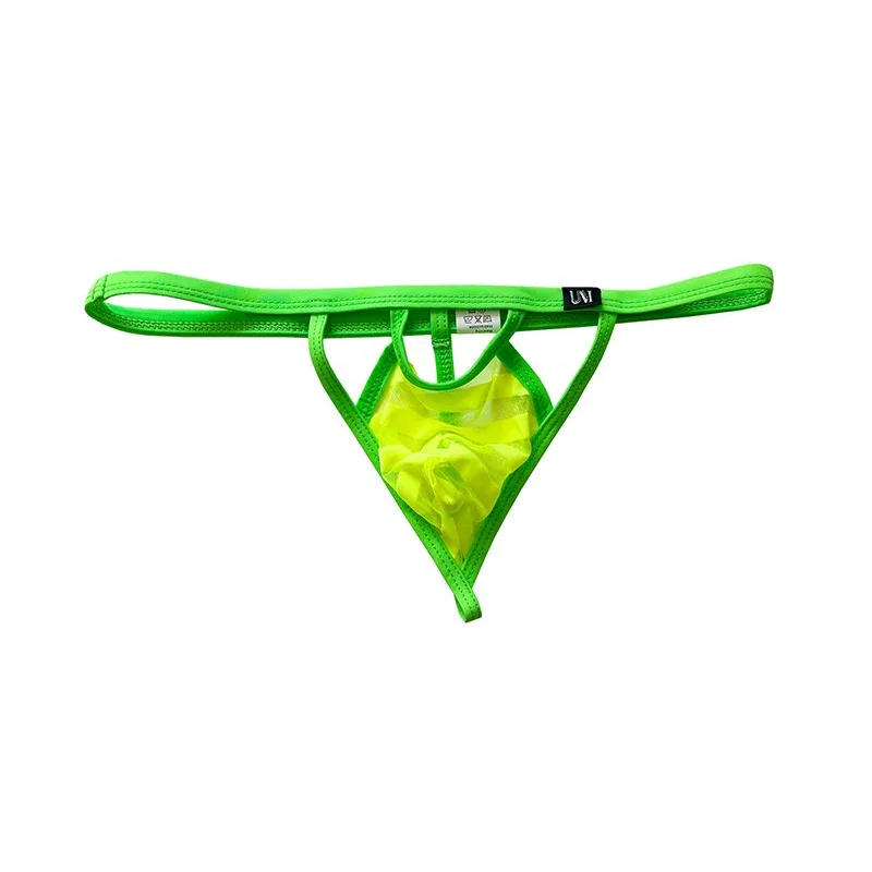 New See-through Mesh Low Rise Mens T-Back Thong Thin Stretch Soft Breathable Lightweight Sexy Underwear