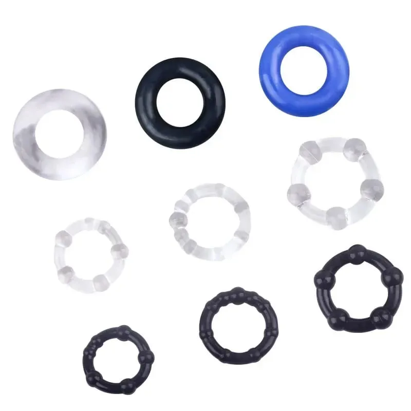 3 Pcs/Set Cock Ring Delay Ejaculation Adult Toys For Men Dick Enlargement Silicone Penis Ring Male Sex Toys Stronger Erection — image 1