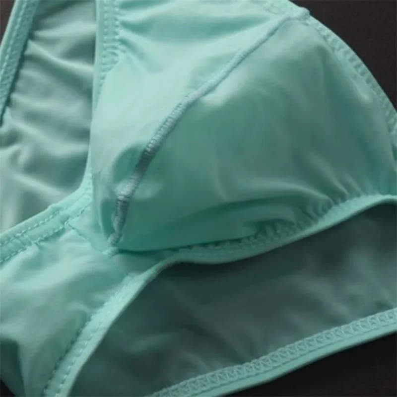 Bagong 2026 Men Ice Silk U Convex Samll Briefs Underwear Low Waist Ultra Manipis Transparent Bikini Slip Panties Plus Size M-XXL