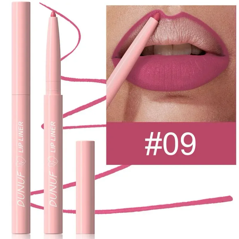Matte Lip liner Pen 12Color Waterproof Fine Lipstick Slim Lip Outline Contour Makeup Dark Red Brown Lipstick Pencil Cosmetic — image 12