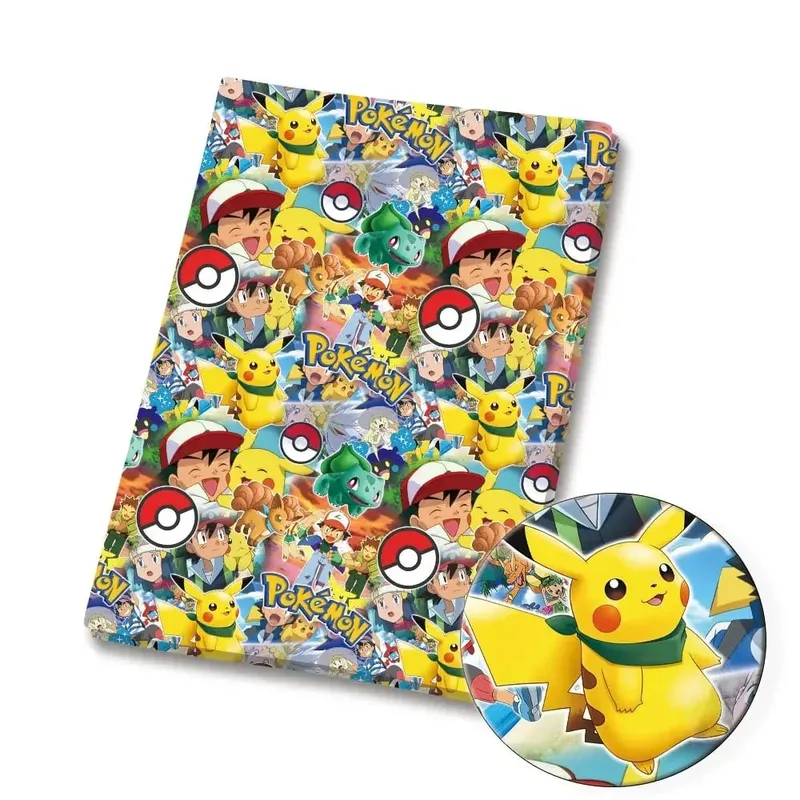 Pokemon Cartoon Fabric140*50cm Ruční šití Patchwork Quiltování Dětské šaty Domácí prostěradlo Potištěná látka Fabric Šití děti