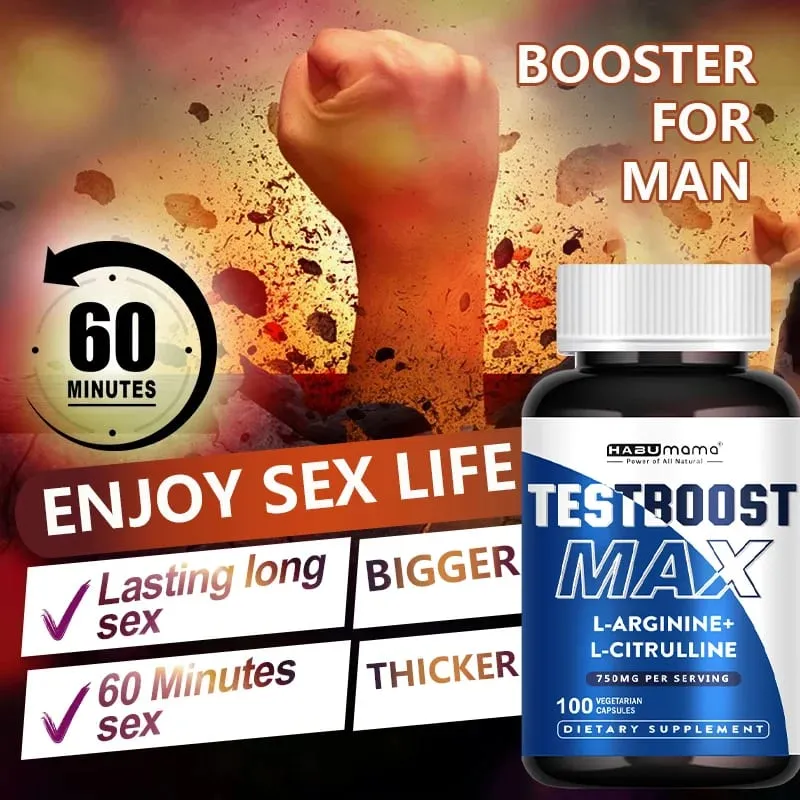Arginine Pills Male Enhancing Supplement Muscle Builder Libido Enhancing Stamina 100% Pure Non-GMo