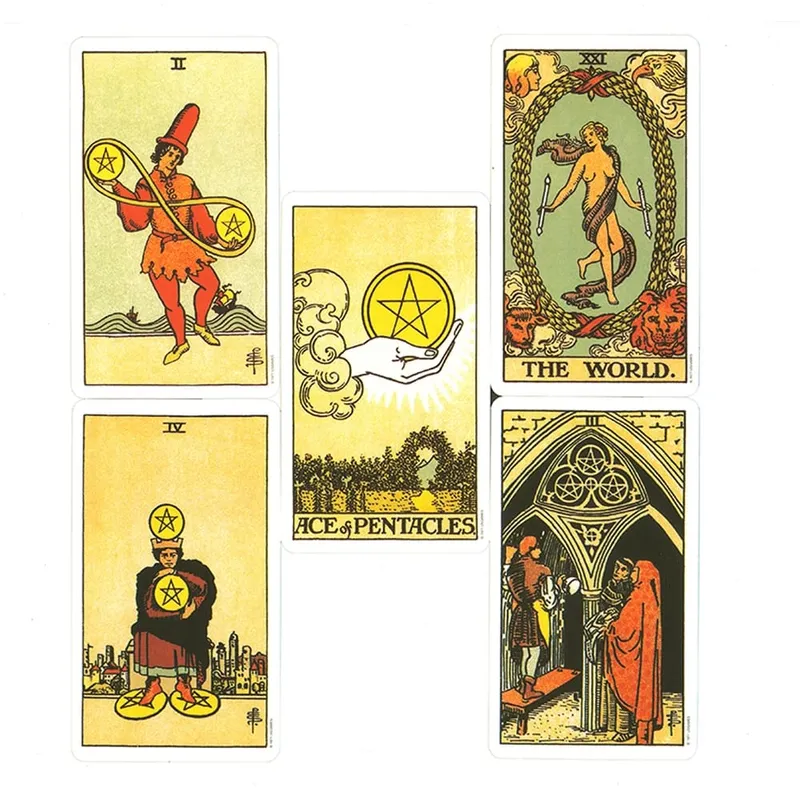 10.3*6Cm Dek Tarot Rider Waite Asli 78 Buah Kartu untuk Pemula Edisi Klasik