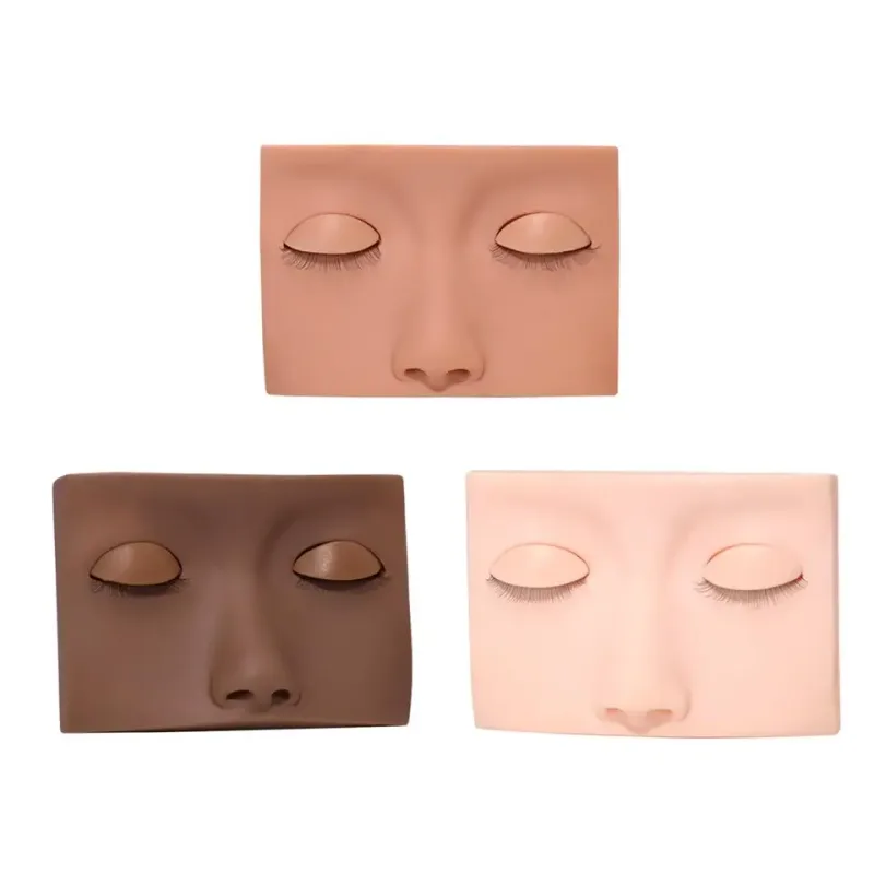 Mannequin Head For Eyelash Extension Training Kit With Removable Eyelids Silicone Cosmetic Model Heads Makeup Tools Gel Material — image 12