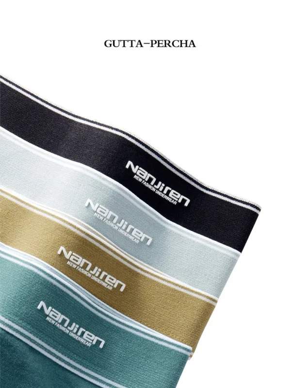 4Pcs/lot Men's Underwear Sexy Boxer Shorts Cotton Panties Man Solid Underpants Male Soft U Convex Lingerie Plus Size L-6XL