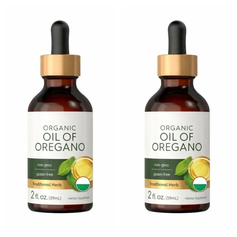 Huile d'origan biologique, gouttes liquides, supplément végétalien à base de plantes, santé, sans OGM, sans gluten, soutien nutritionnel quotidien, 60 ml par bouteille