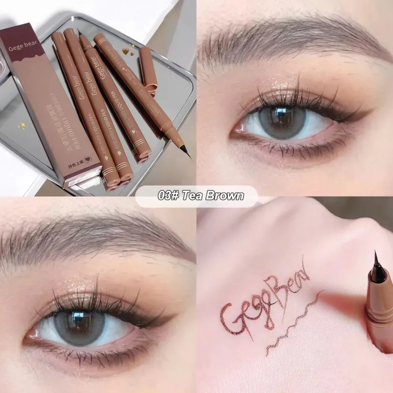 Gege Bear Liquid Eyeliner Pen Waterproof Smudge-proof Fast and Precise Makeup Quick and Smooth Drying Lower Eyelash Pen — image 8