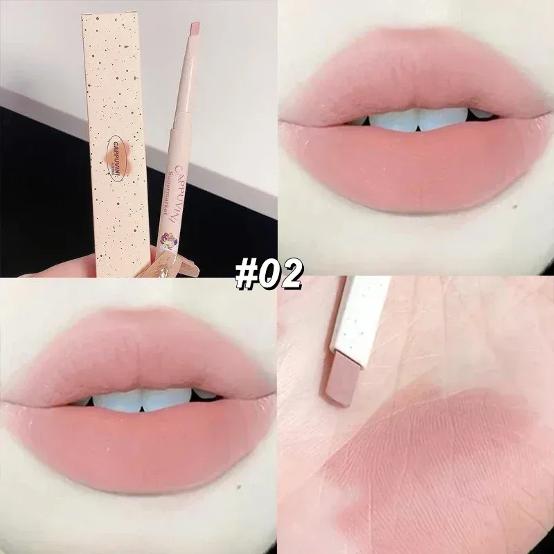 Velvet Matte Nude Pink Lipstick Pencil Outline Lip Lipliner Crayon Waterproof Long-lasting Color Lip Liner Smooth Natural Makeup