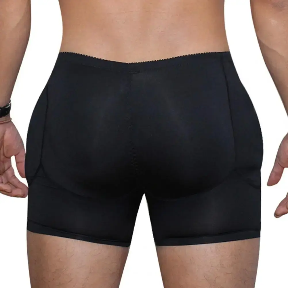 섹시한 가짜 엉덩이 패딩 복서 남성 팬티 패드 작성 Shapewear 두꺼운 엉덩이 리프팅 자연 남성 복서 속옷 엉덩이 기중 장치
