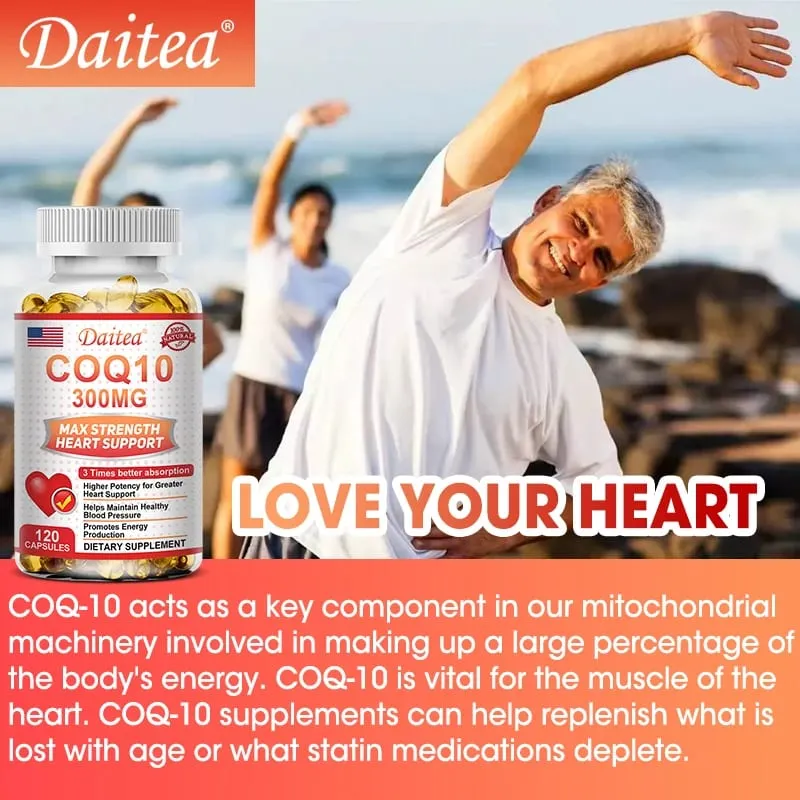 Coenzyme Q10 Capsules 300 Mg Each To Promote Cardiovascular Health and Heart Health Provide Energy To Support Joint Health — image 5