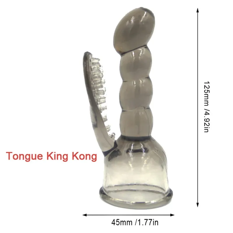 G-spot Stimulate Vibrator Accessories Magic Wand Attachment Silicone Adult Sex Toys for Women AV Rod Head Cap