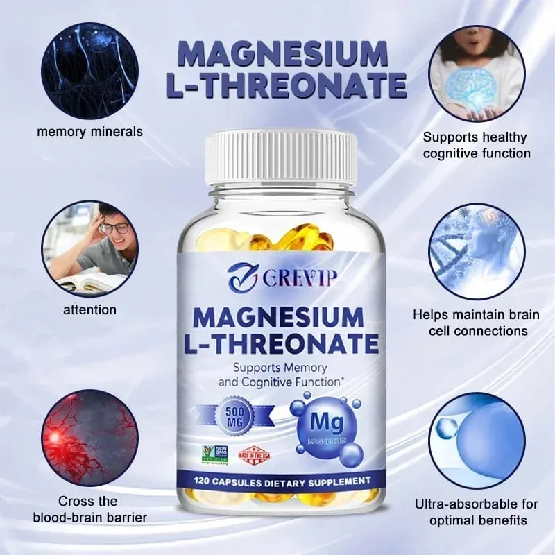 Magnesium L-Threonate - Improve Memory Cognition Stress Relief and Sleep Quality