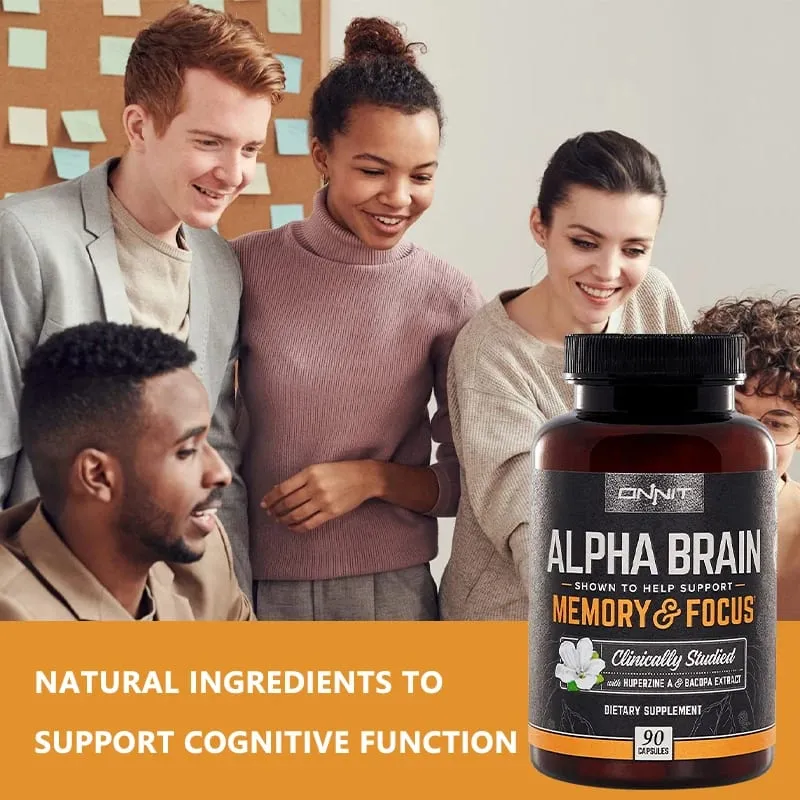 Alpha Brain Supplement - Helps Maintain Brain Cells May Improve Memory Concentration and Cognitive Processing Speed