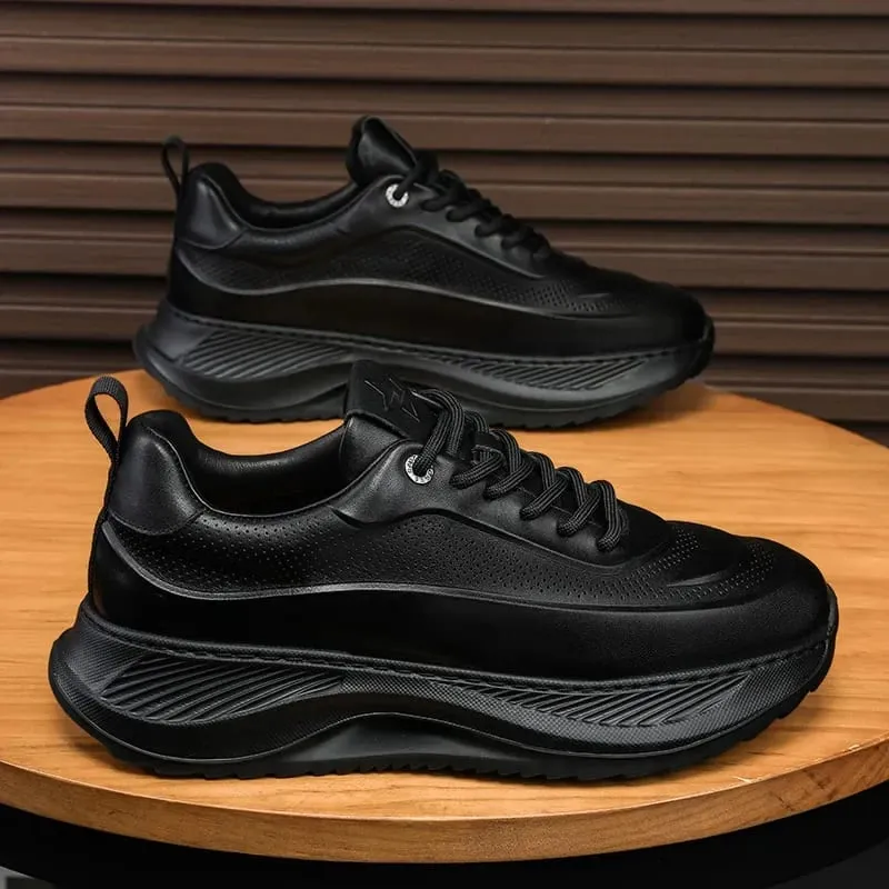Men Casual Sneakers White Fashion Casual Sports Shoes Men Autumn New Leather Lace-up Comfortable Running Shoes Zapatillas Mujer