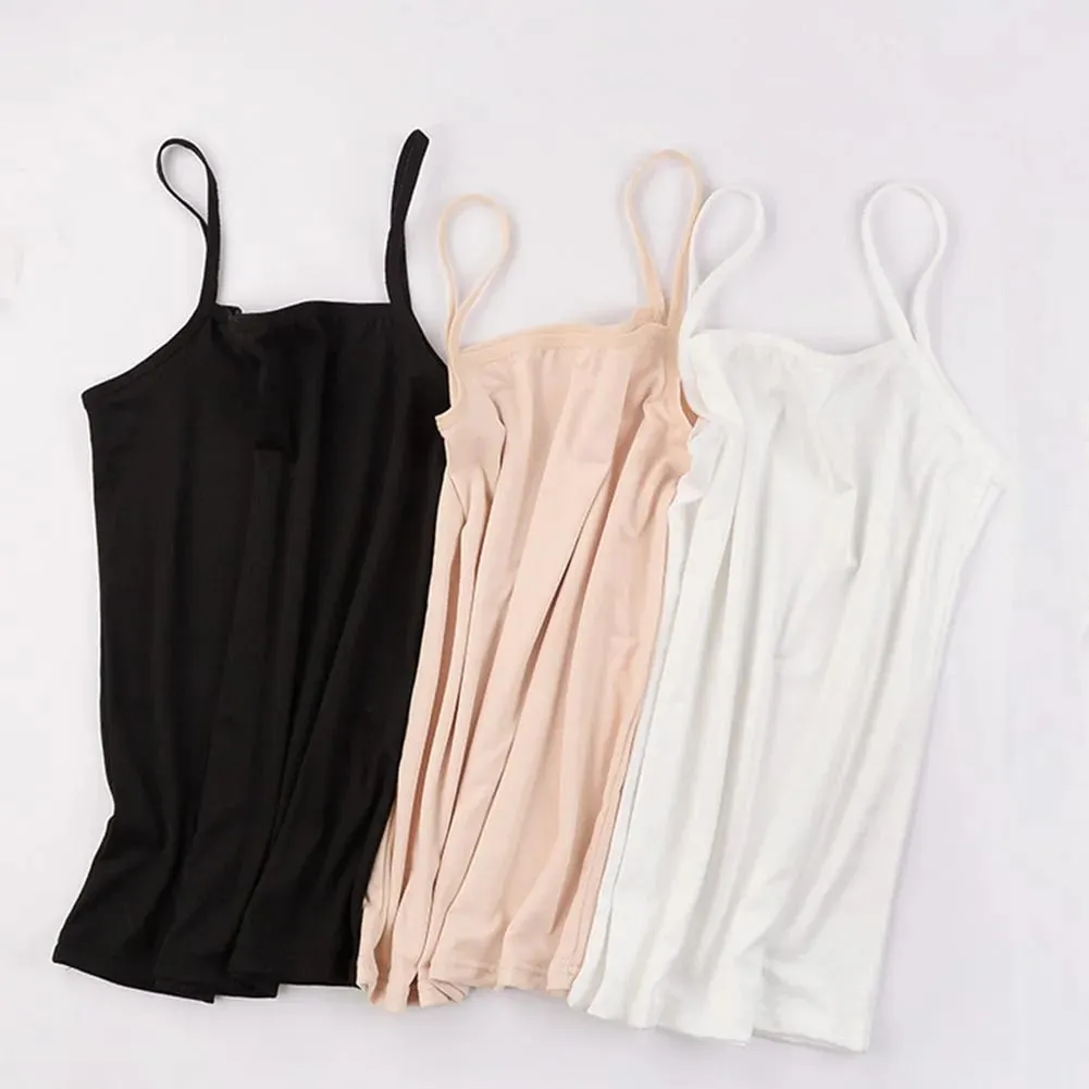 Simple Solid Color Women Tank Tops Soft Cotton Camis sleeveless Basic Vest Tshirt Sexy Strapy Camisole for Women Clothing