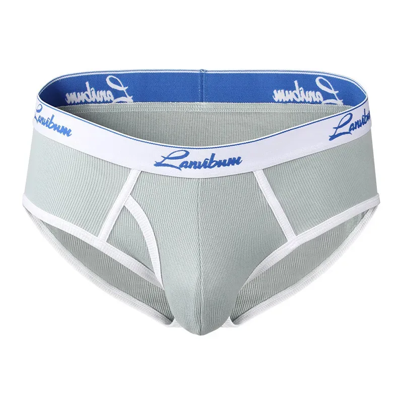 1PCS New Men's Underwear Mid Waist Thread Cotton Comfortable Breathable Solid Color Youth Underwear Men's Triangle Pants LA674