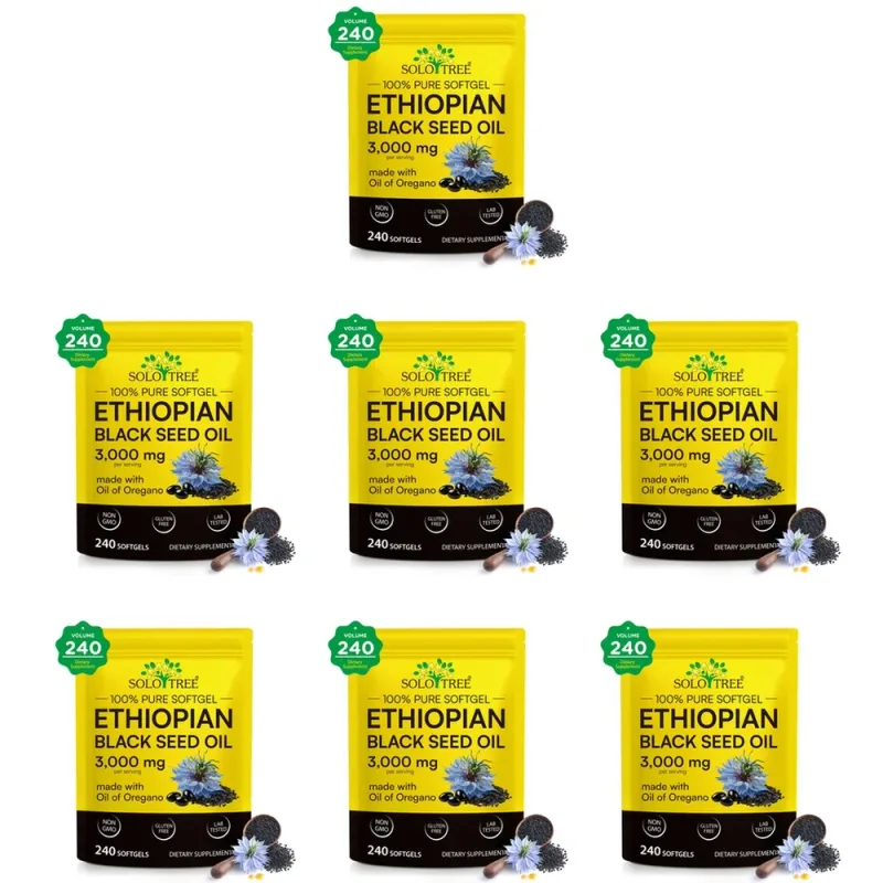 Ethiopian Black Seed Oil Oil softgels s olejem z oregana pro podporu imunity Digestive Comfort 240 softgels