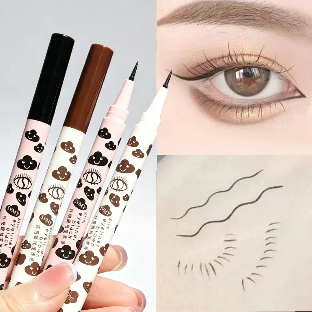 Ultra-thin Natural Matte Liquid Eyeliner Pen Waterproof Quick Dry Lower Eyelash Silkworm Pen High Pigment Smooth Eye Makeup Tool — image 6