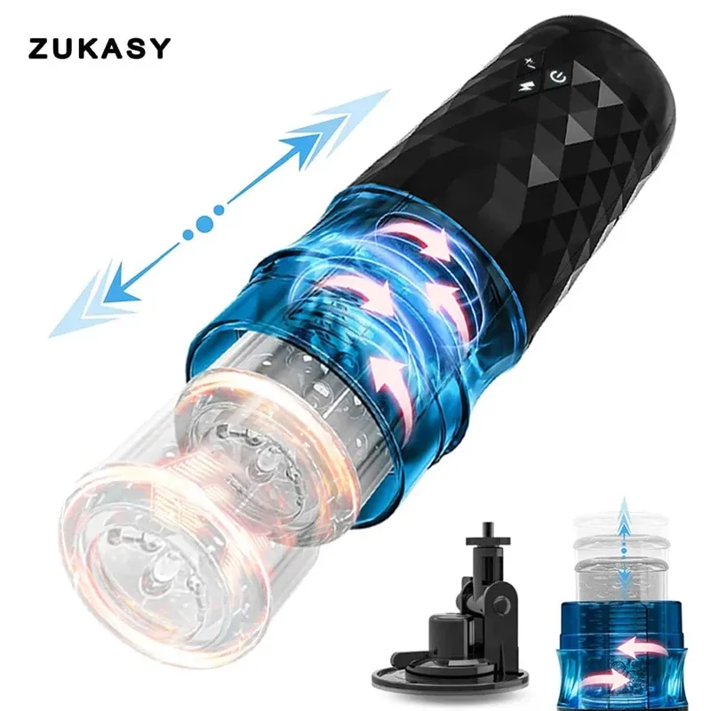 Male Masturbator Cup Automatic Telescopic Rotation Masturbation Machine Pusssy Blowjob Electric Male Men Piston Adult Sex Toys