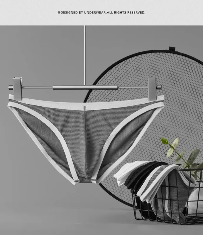 Men's Single Layer Briefs Ultra Thin U Convex Pouch Underwear Breathable Moisture Wicking Sexy Summer Panties — image 4