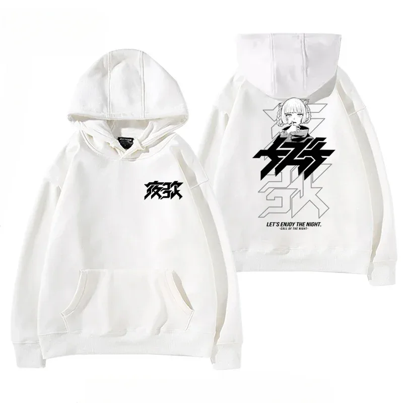 Y2K Anime appel de la nuit Nazuna Nanakusa sweat à capuche drôle Hip Hop graphique sweats Poleron Hombre Streetwear Harajuku Tracksui