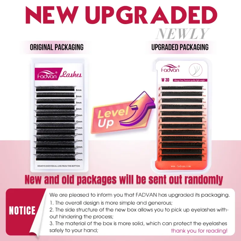 Fadvan 5D W Shape Lashes Black/Brown 5D Soft Faux Mink Eyelash Extension 12Rows 5D Fan Lashes Supplier