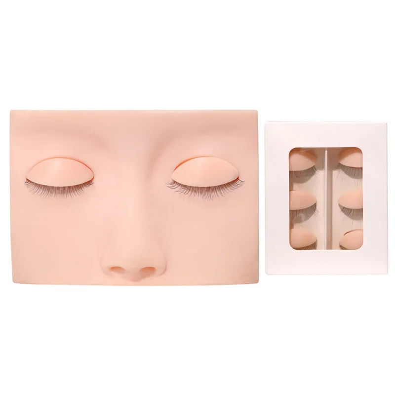 Mannequin Head For Eyelash Extension Training Kit With Removable Eyelids Silicone Cosmetic Model Heads Makeup Tools Gel Material — image 18