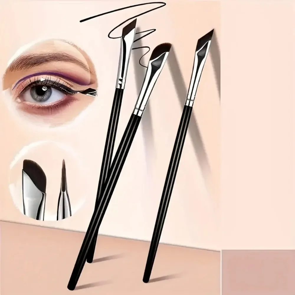 5pcs Precision Eyeliner Brush Set Angled Eyeliner Eyebrow Brushes With Long Handle For Beginner Make-up Artist Eye Makeup Brush