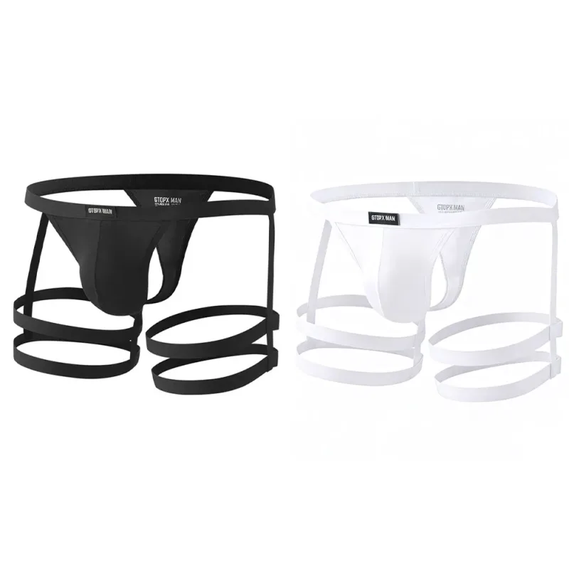 Atmungsaktive elastische Herren-Tanga-Slips mit niedrigem Bund und U-konvexem Beutel-Design, geeignet für Frühling, Sommer, Herbst und Winter — image 7
