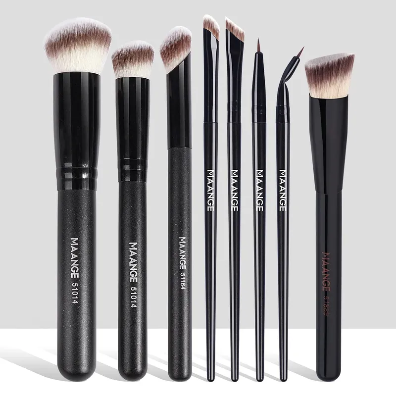 Makeup Brushes 8pcs Premium Synthetic Powder Foundation Contour Concealer Eye Shadow Blending Liner Makeup Brush Kit Tool