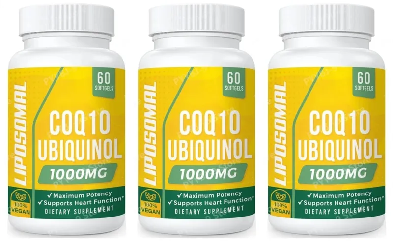 CoQ10 Ubichinol 1000 mg Wegańskie kapsułki żelowe 60 Ct Liposomalny koenzym Q10 o wysokiej absorpcji dla serca Energia Przeciwutleniacz Codzienne wsparcie