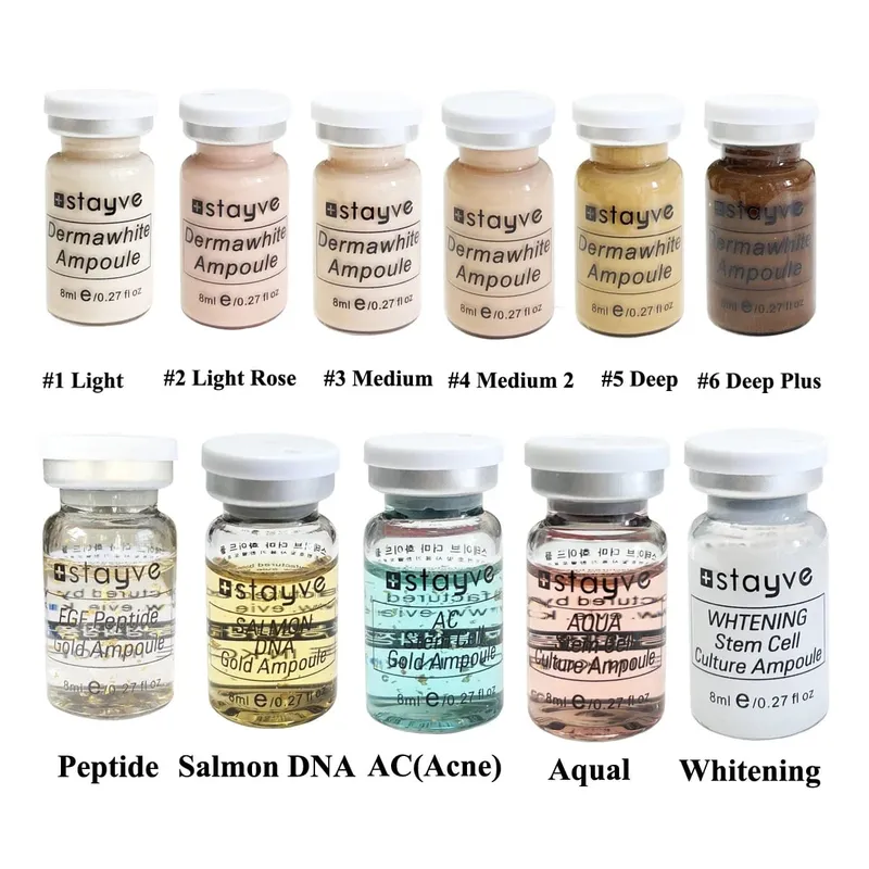 8ml Stayve BB Cream Glow Facial Serum Ampoule Essence Foundation Beginner Starter Kit Niacinamide/Peptide Face Skin Care