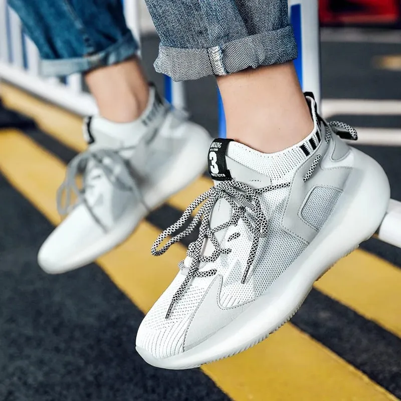 Summer oversized mesh coconut shoes for men lightweight and comfortable large foot sports shoes student popcorn running shoes 46
