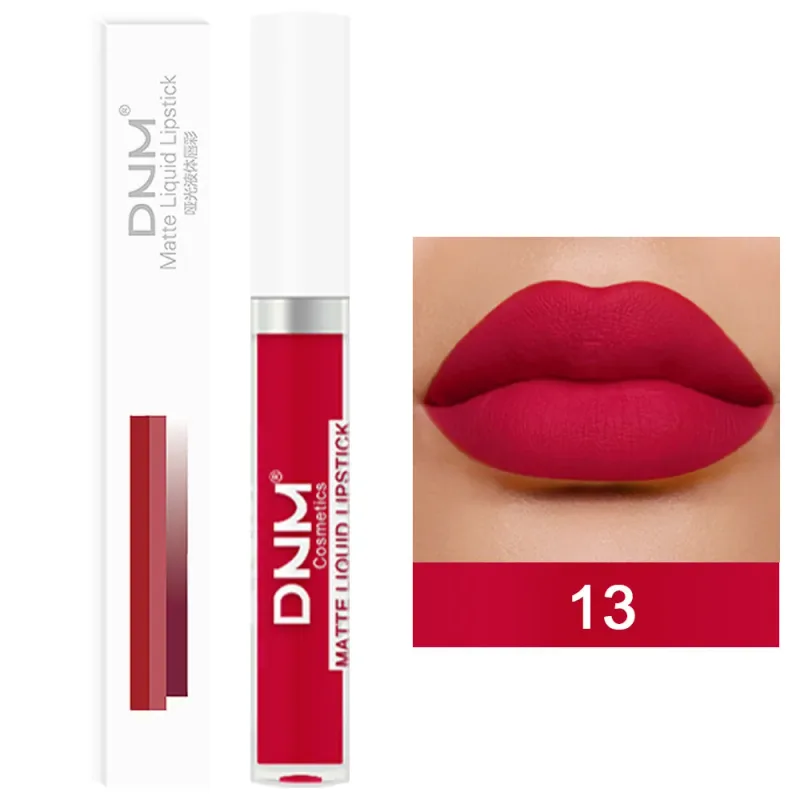 DNM 19 Color Matte Velvet Liquid Lipstick Waterproof Lasting Not Easy To Fade Lipgloss Makeup Purple Red Nude Lip Tint Cosmetics