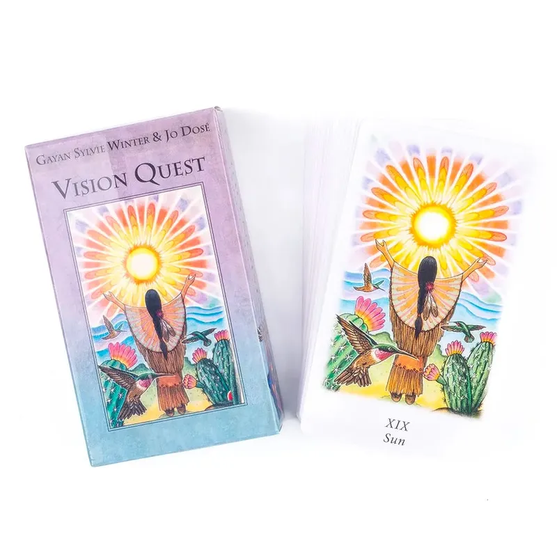 Hot Sales Vision Quest Tarot 78-kort dæk 10,3*6 cm Fate Divination Tarot-kort FortuneTelling-kortspil Festbrætspil