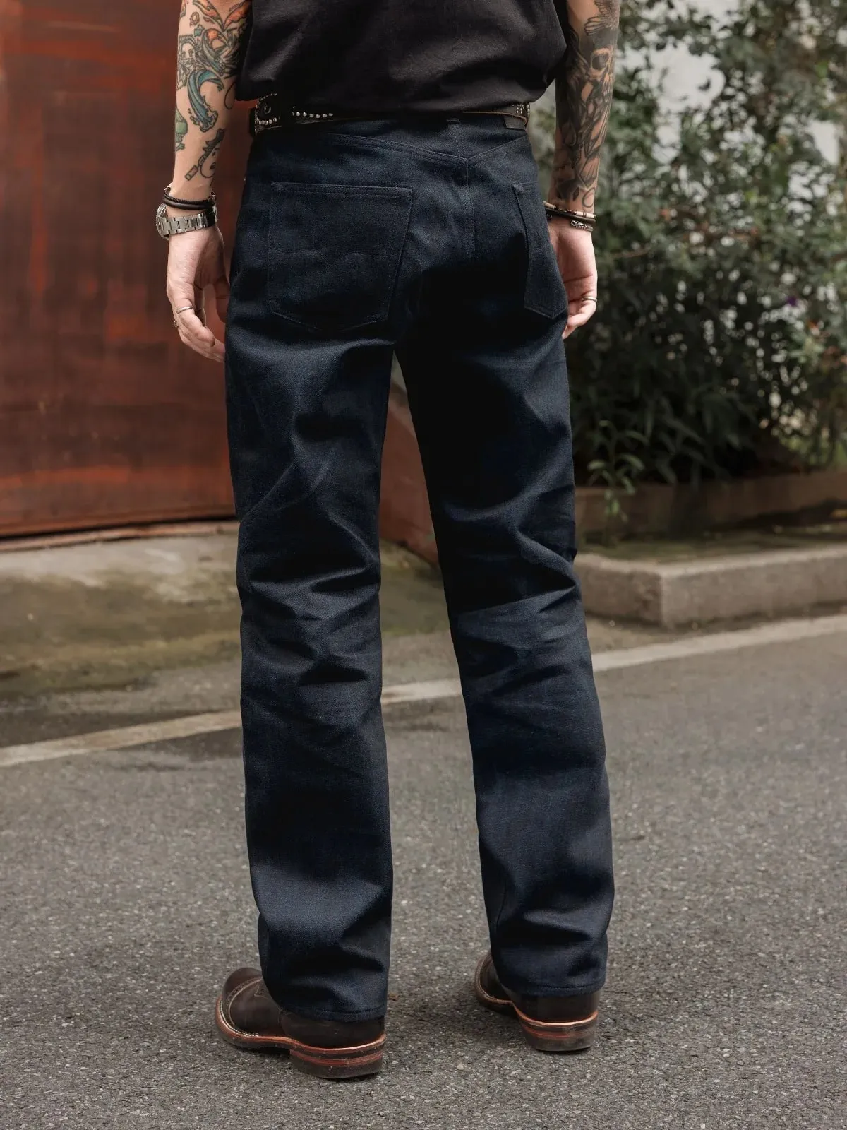 Red Tornado Midnight Blue Selvedge Jeans Men 16oz Denim Straight Fit Dark Indigo Workwear Pants