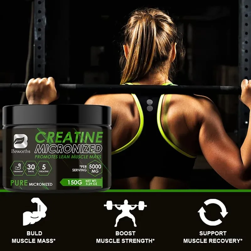 Creatine Monohydrate Sports Dietary Supplements for Workout Muscle Building Cellular Energy Enhance Muscle Strength
