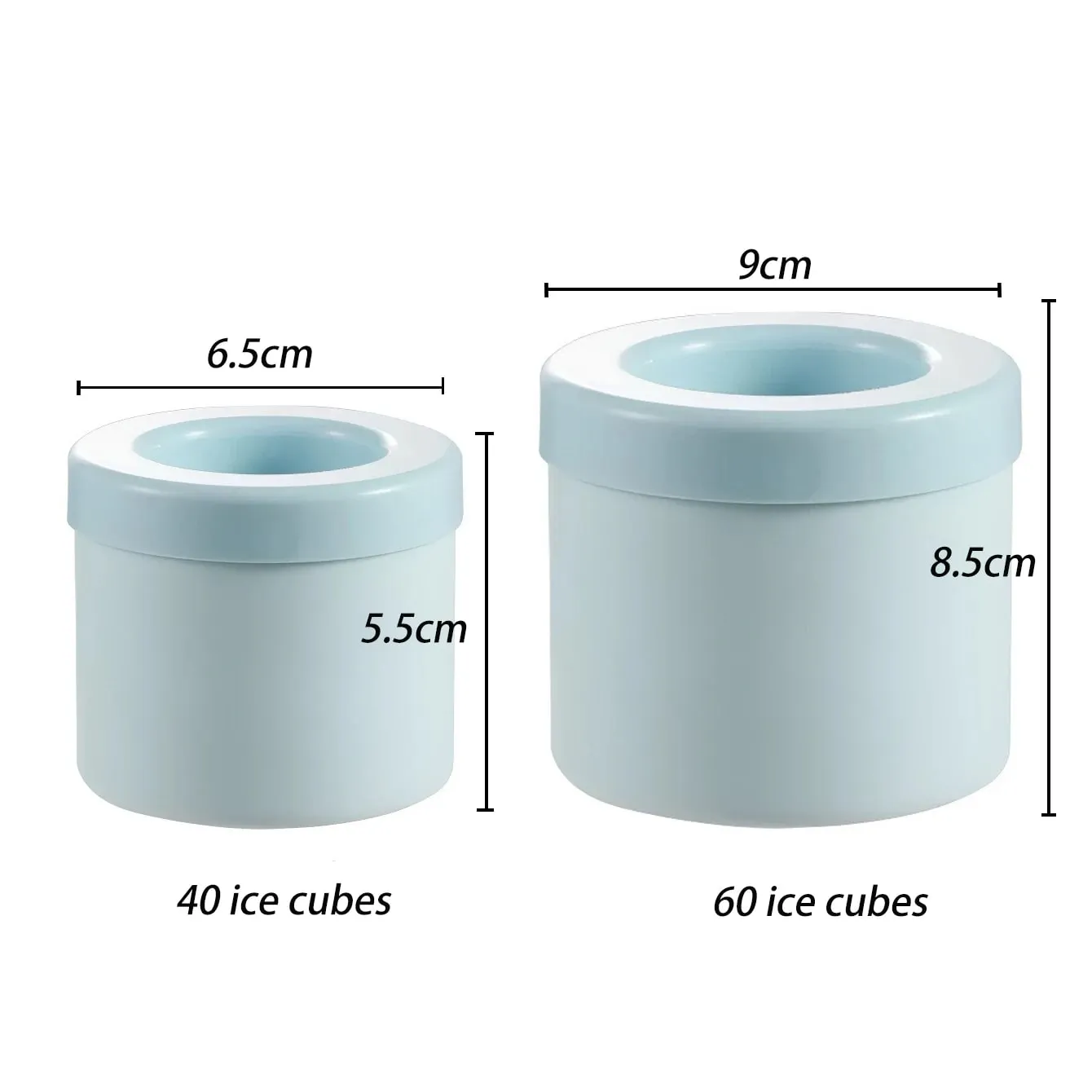 40/60 Đá Viên Khuôn Silicon Tròn Xô Đá Hộp Đựng Đá Hộ Gia Đình Tự Làm Tủ Lạnh Đóng Băng Máy Làm Đá Sáng Tạo Barware dụng Cụ