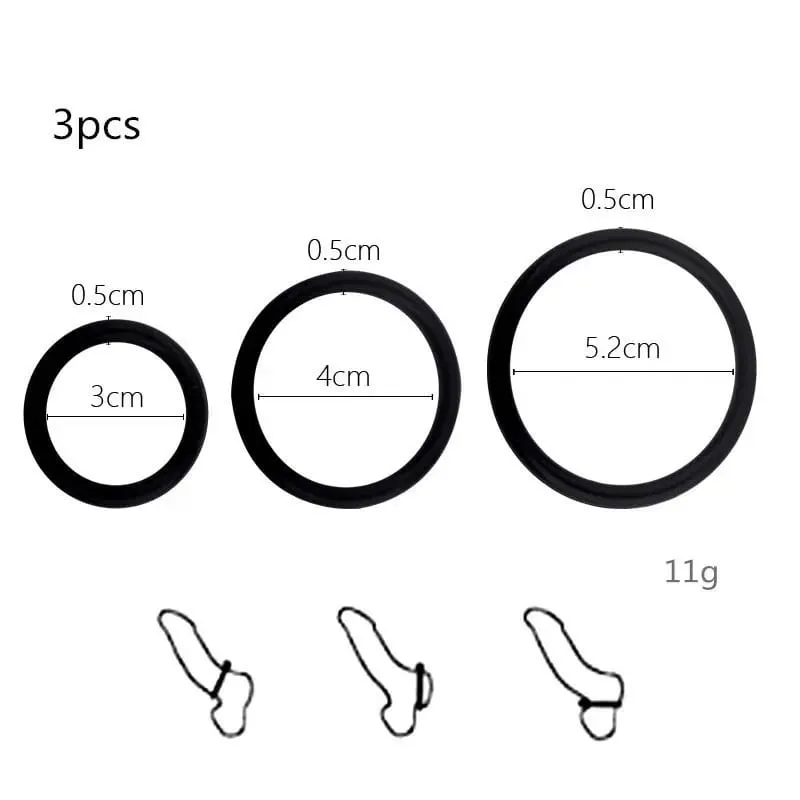 2PCS Silicone Male Foreskin Corrector Resistance Ring Delay Ejaculation Penis Rings Sex Toys for Men Daily/Night Cock Ring