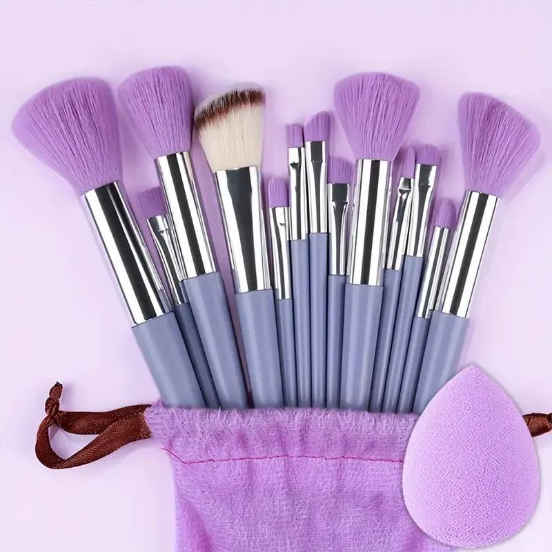Professiona 13PCS Makeup Brushes Set Foundation Eyeshadow Blush Powder Blending Soft Fluffy Cosmetic Full Set Female Makeup Tool — image 1