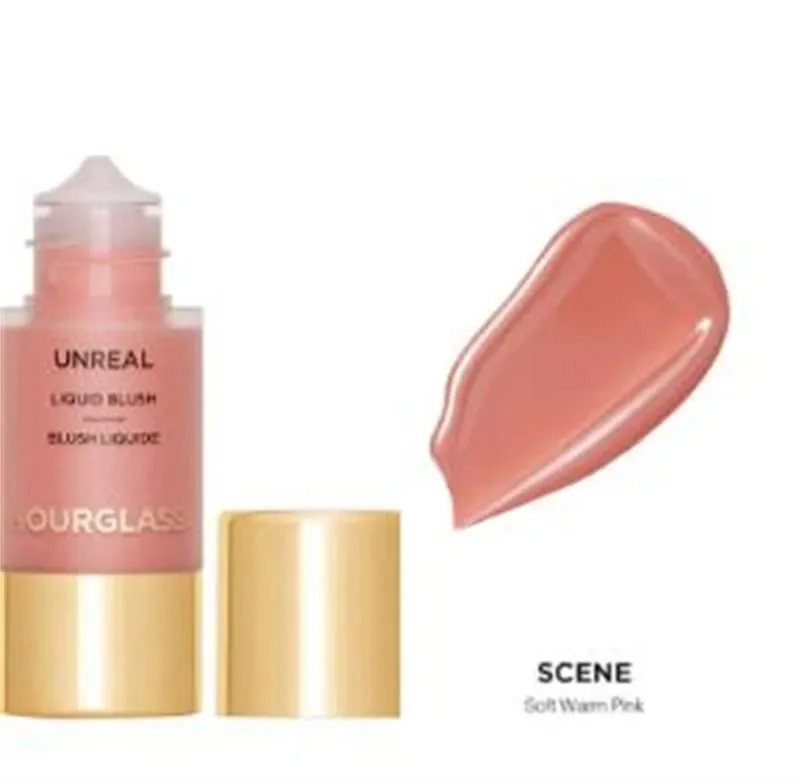 Hourglass Unreal Nude Liquid Texture Powder Blusher Full Clear Color Cheek Fluidity Easy Push Away Create Natural Woman Makeup