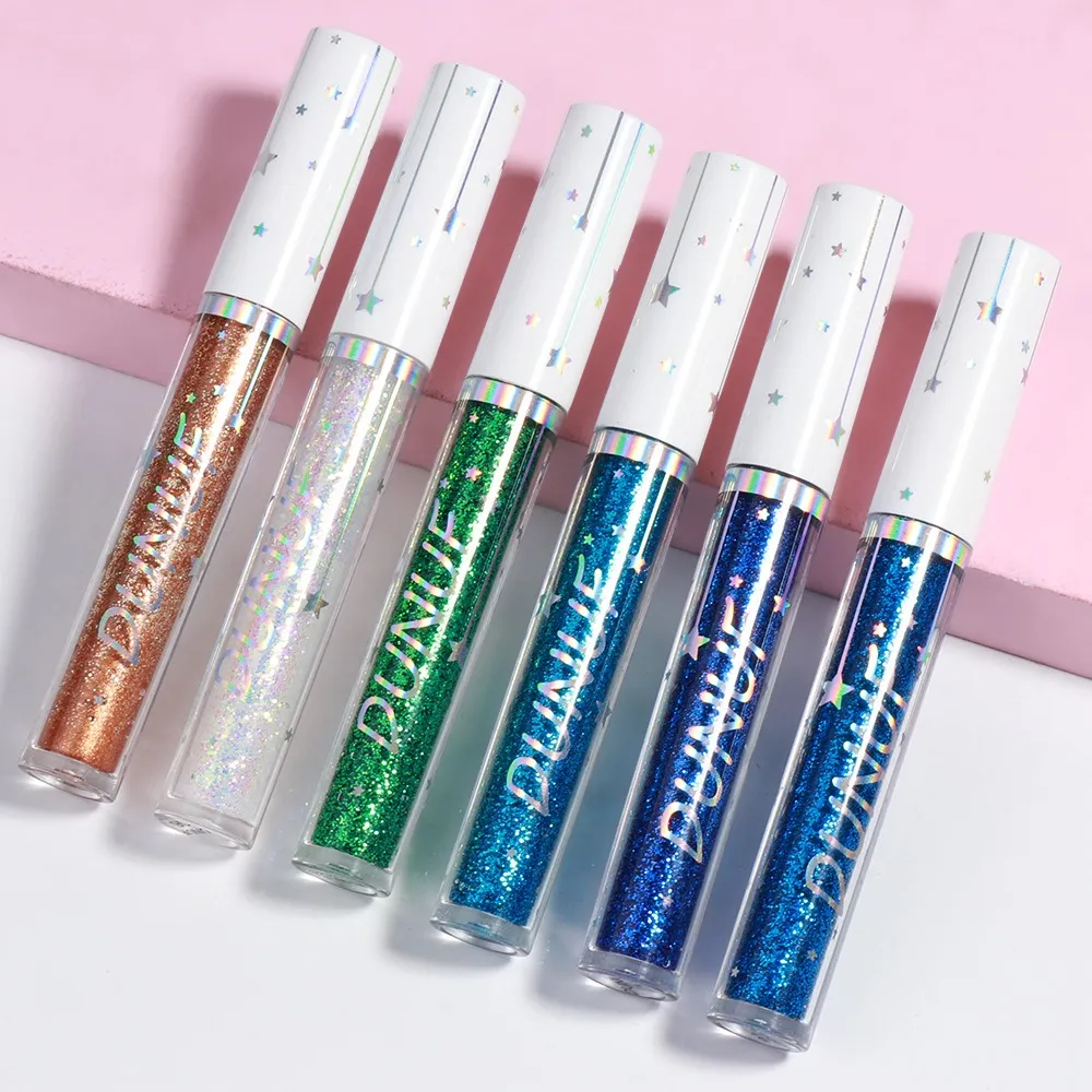Diamond Blue Sequins Eyeliner Glitter Shiny Brighten Lying Silkworm Makeup Highlight Liquid Eye Liners Pigment Green Silver Gold