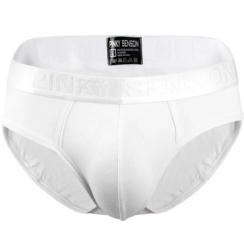 Pinky seaso marca melhor venda sexy calças triângulo modal fino cor sólida roupa interior masculina cuecas modais ventilar plus size