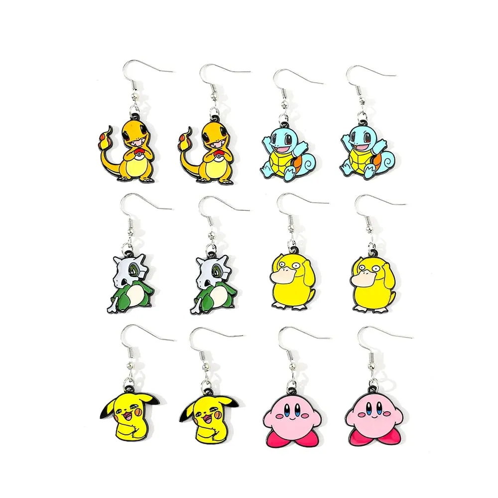 Anime Pokemon Metal Toy Figure Comel Pikachu Squirtle Psyduck Charmander Hiasan Parti Hadiah Cosplay