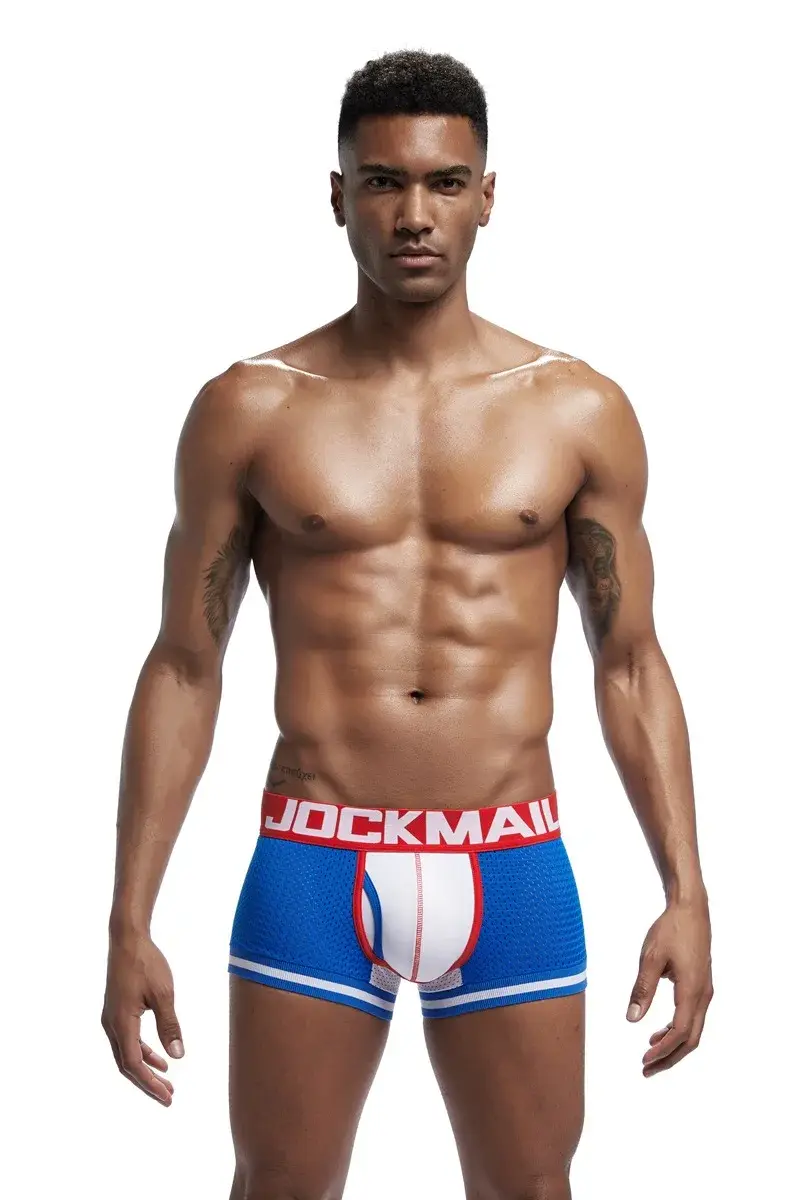 Jockmail Heren Boxer Mesh Ondergoed Ademend Comfortabel Zacht Comfortabel Sportshort Volwassen Man Slipje Kleding Lingerie