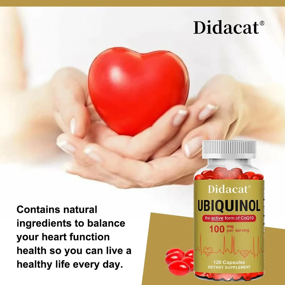 Ubiquinol CoQ10 Vegetable Capsules Antioxidant Support Joint Cellular Energy Production Heart & Cardiovascular Health