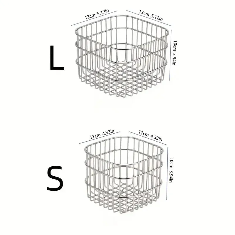Stainless Steel Comestic Tools Storage Basket Multi-Purpose Makeup Brushes Skincare Tools Perfume Organizer Cosmetic Sorting Box