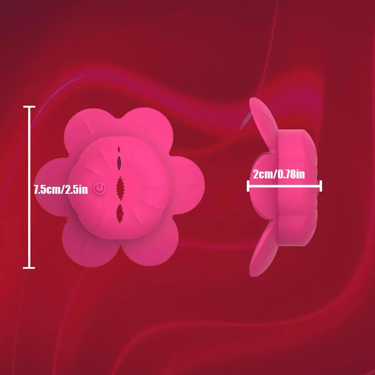 Rose Nipple Clamps Vibrator Female Wearable Adjustable Remote Control Nipples Stimulator BDSM Sex Pleasure Adult Toys for Women — image 6