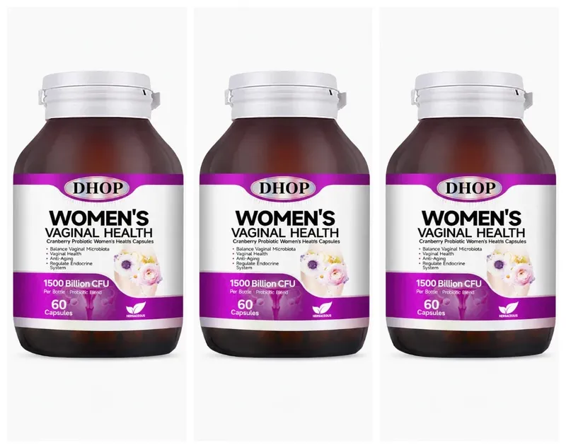 Women Vaginal Health Capsules 60 Count with Multivitamin Probiotic Blend — Support Urinary System Wellness & Balanced Microbiota