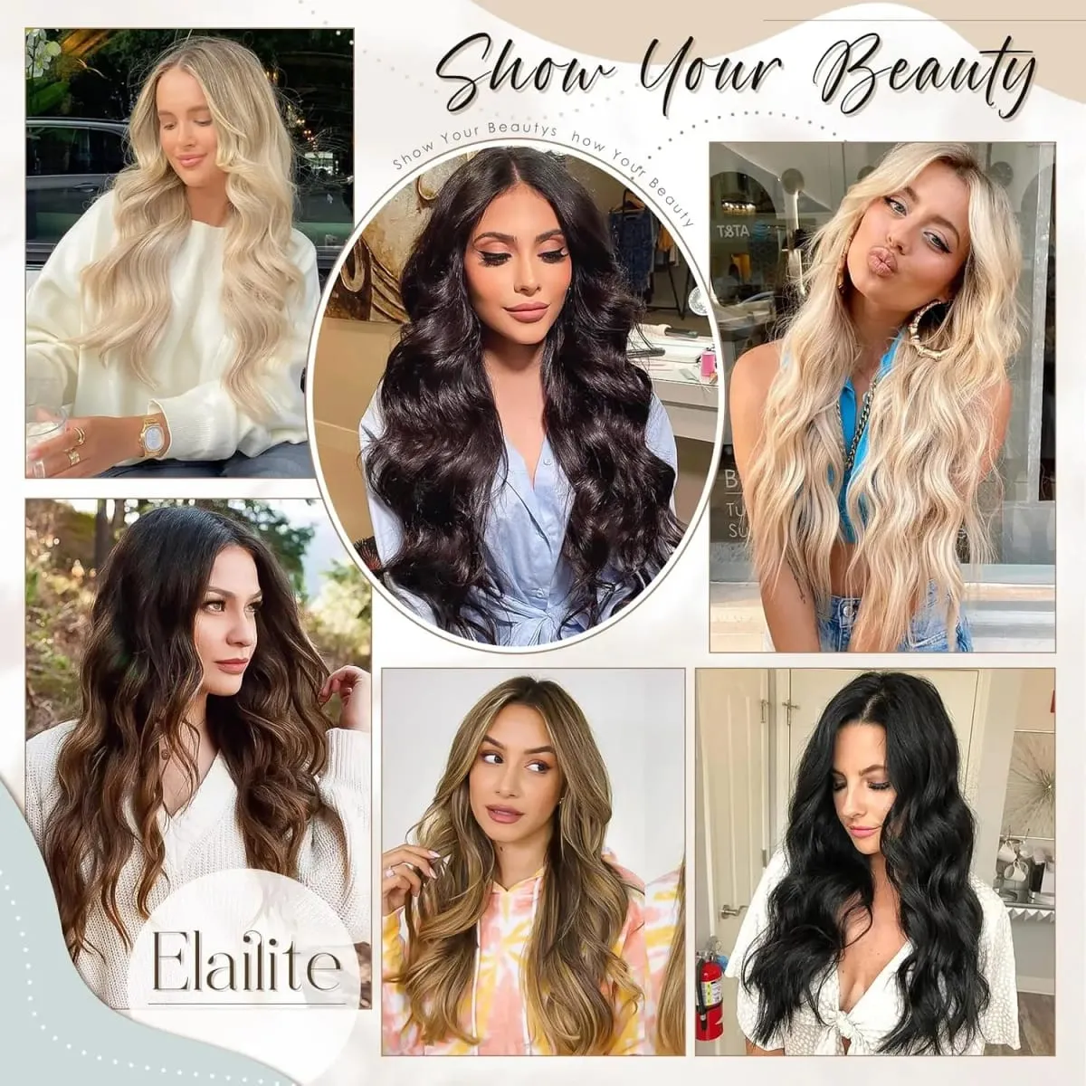 Micro Loop Human Hair Extensions - 50 Strands Thick Straight Clip-In Hair for Instant Volume & Length — image 7